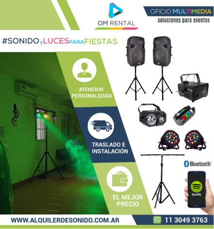 Alquiler COMBO COMBO SONIDO Y LUCES ESTÁNDAR - Sonido en Buenos Aires