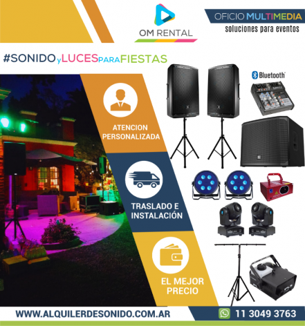 Alquiler COMBO COMBO SONIDO Y LUCES PRO - Sonido en Buenos Aires
