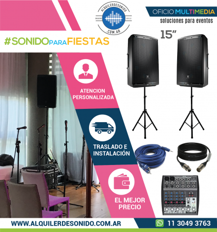 Alquiler COMBO COMBO SONIDO PRO - Sonido en Buenos Aires