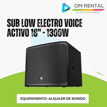 Alquiler Electro Voice SUB LOW ELECTRO VOICE ACTIVO 18´´ - 1300W - Sonido en Buenos Aires