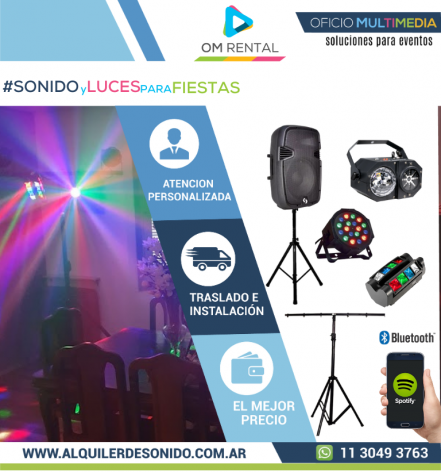 Alquiler COMBO COMBO SONIDO Y LUCES BÁSICO - Sonido en Buenos Aires