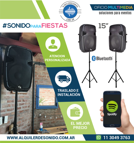 Alquiler COMBO COMBO SONIDO STANDARD (HASTA 40 PERSONAS) - Sonido en Buenos Aires